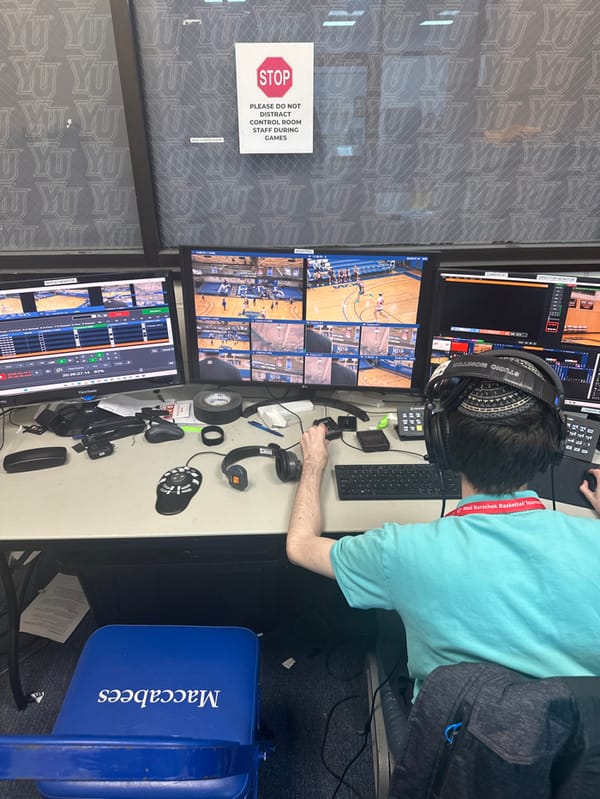 Control room activity recorded at Yeshiva University athletic center