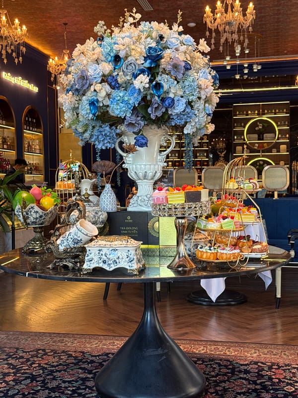 Inside DOIDEP, a lavishly decorated café in Nha Trang