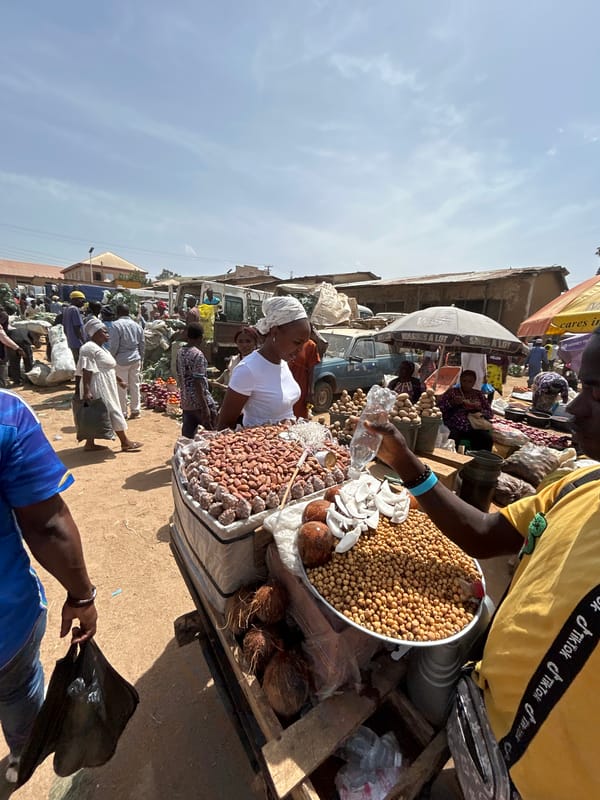 Bustling Morning Market Activity Documented in Bukuru, Nigeria