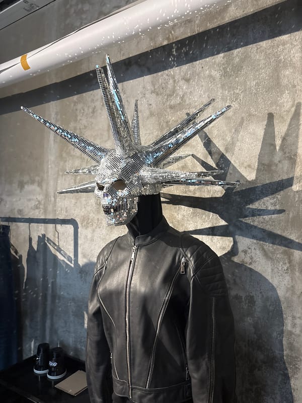 Alternative fashion store displays edgy merchandise in Nha Trang