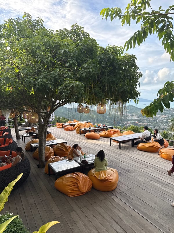 Rooftop hangout spot with Gulf of Thailand views, Ko Samui