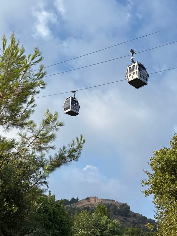 Alanya streets and hilltop views on a summer morning