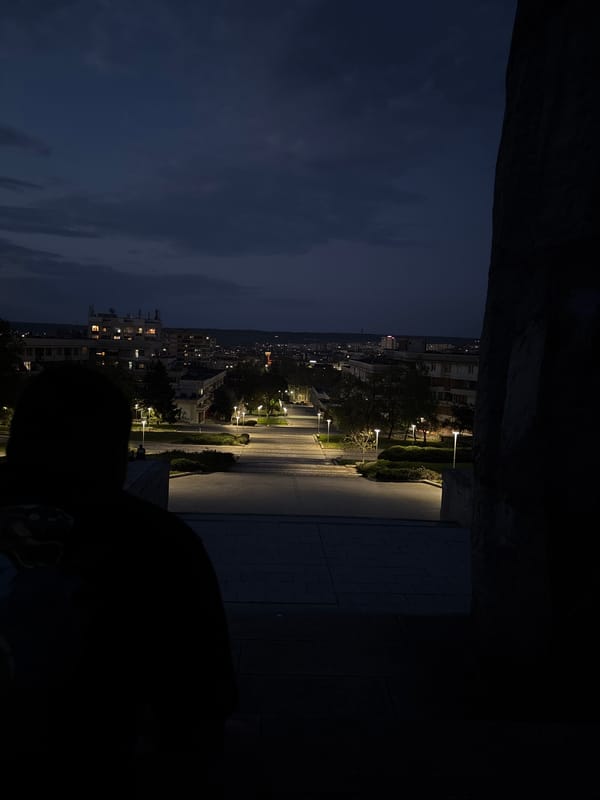 Evening documentation captures Pleven cityscape and military aircraft display