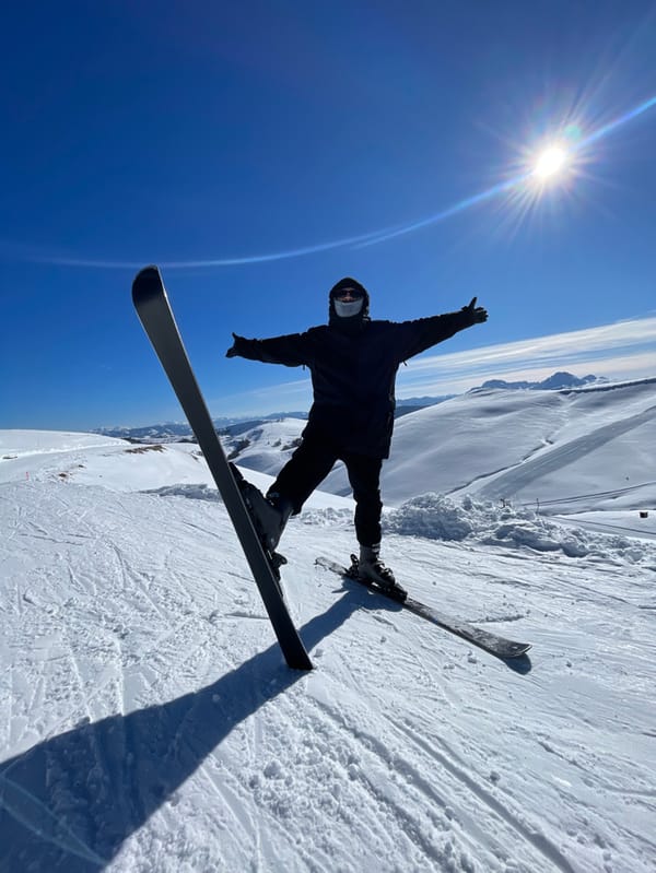 Skier documents winter day at Montenegro mountain resort