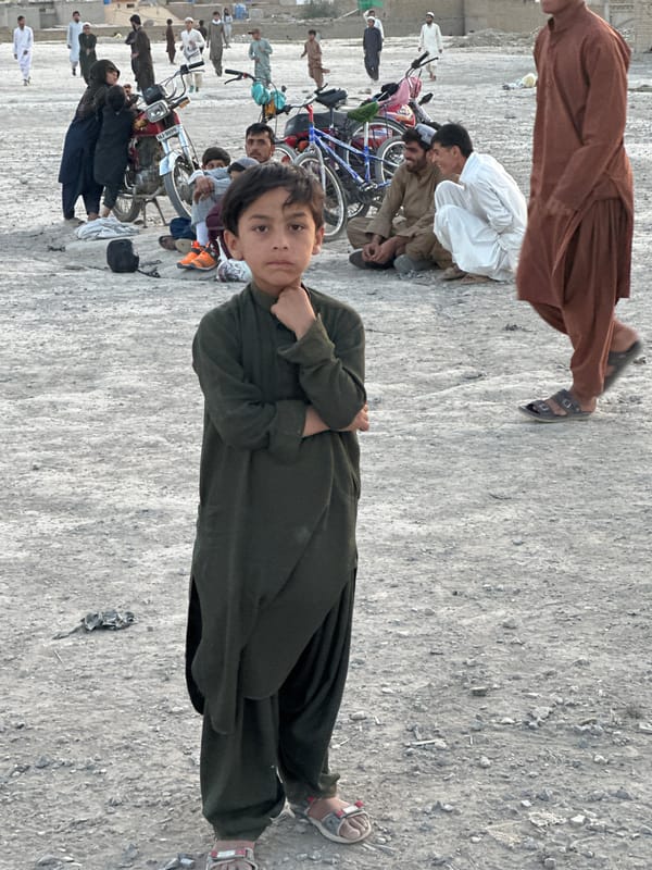People gather in public space in Quetta, Pakistan