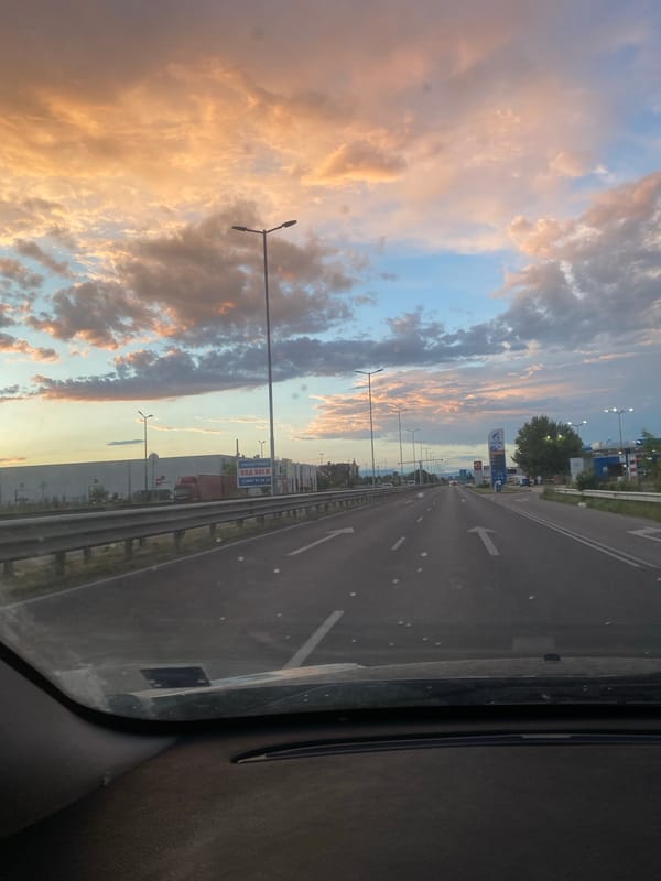Highway traffic observed in Trud, Bulgaria