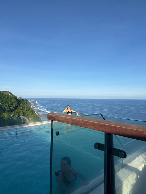 Resort guests enjoy poolside moments in Kuta Selatan