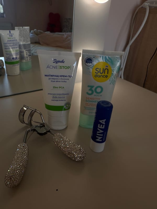 Beauty products displayed on table in Lehchevo, Bulgaria