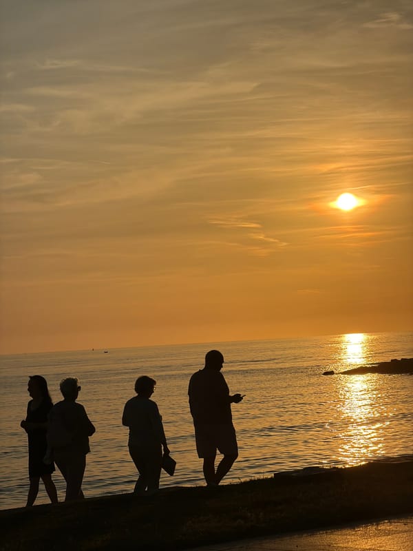 Sunset memories captured along Bar Montenegro waterfront promenade