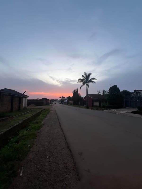 Sunset over Jos streets, with snapshots of everyday life