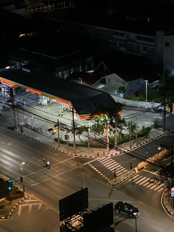 Bangkok nighttime scenes captured from elevated viewpoints