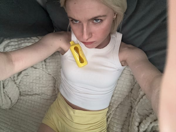 Woman relaxes at home in Vsevolozhsk during afternoon