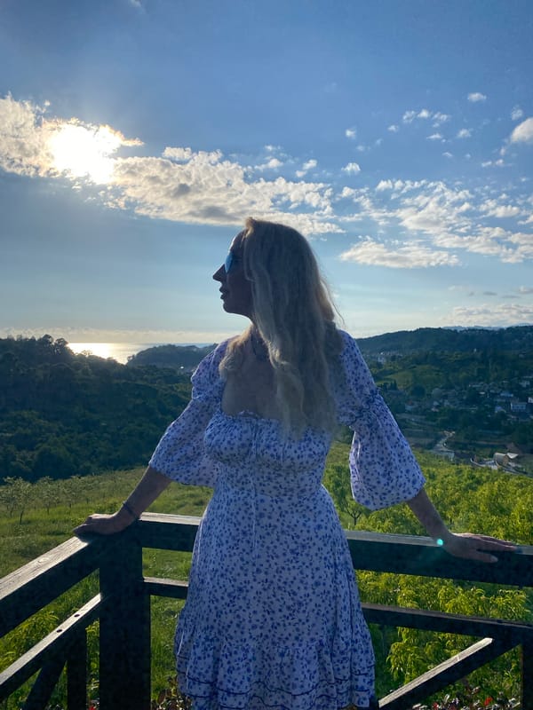 Sunset balcony views in coastal Sochi