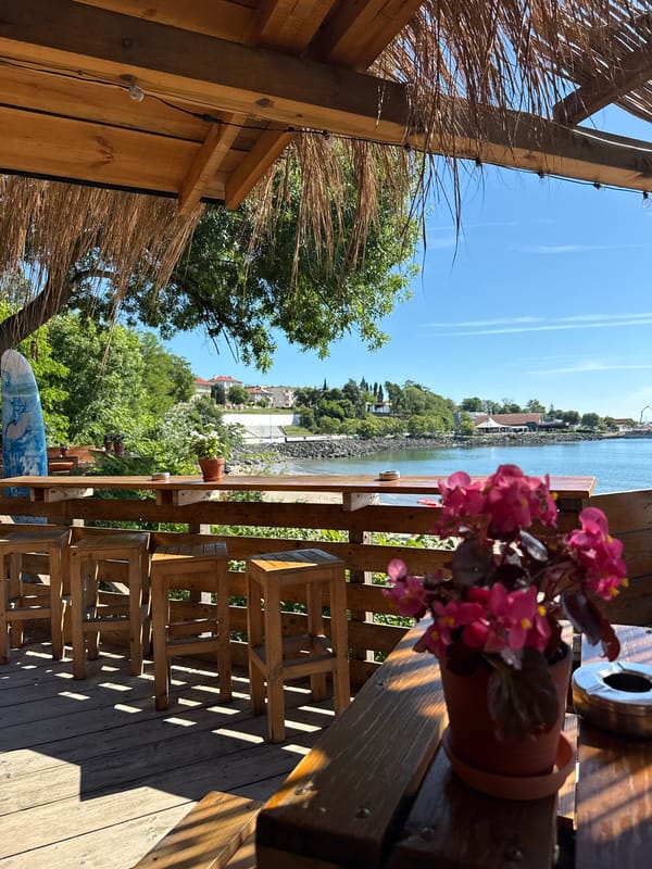 Morning drinks at a Black Sea surf bar in Tsarevo