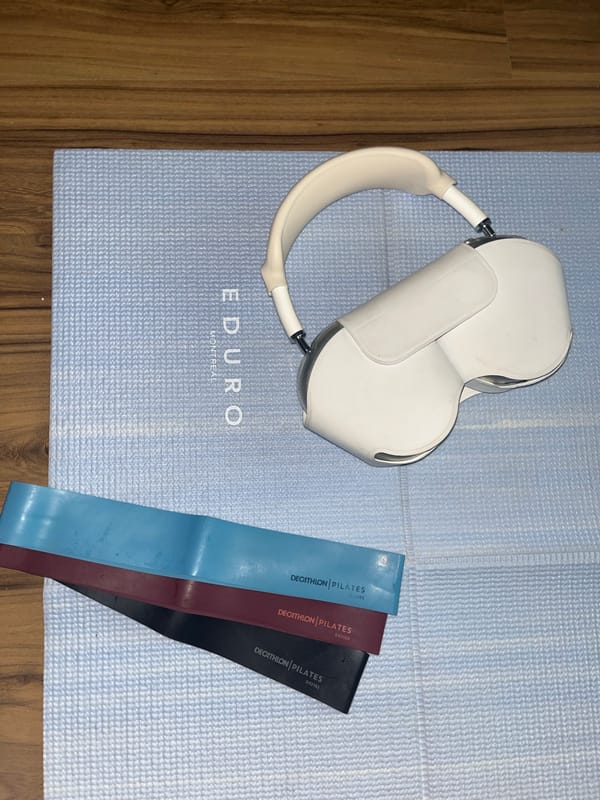 Home yoga setup captured in Varna apartment