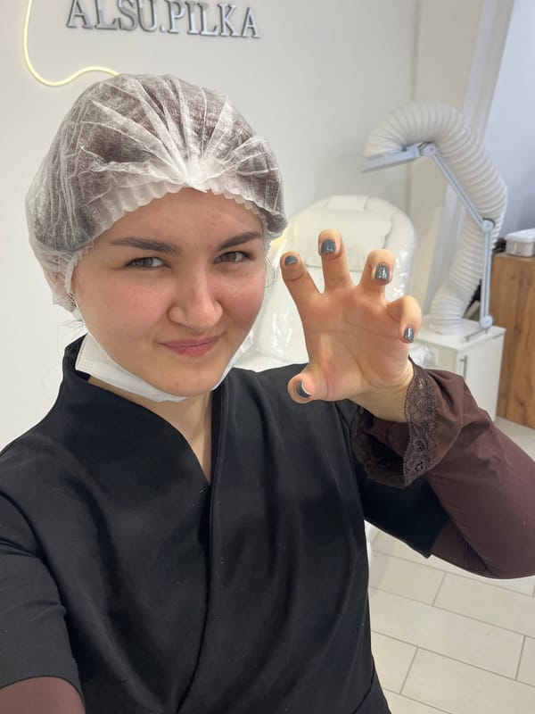 Beauty salon visit documented in Neftekamsk, Russia