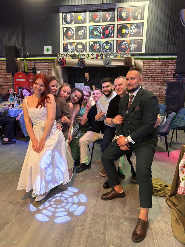 Wedding reception celebration captured in Chernushka, Russia