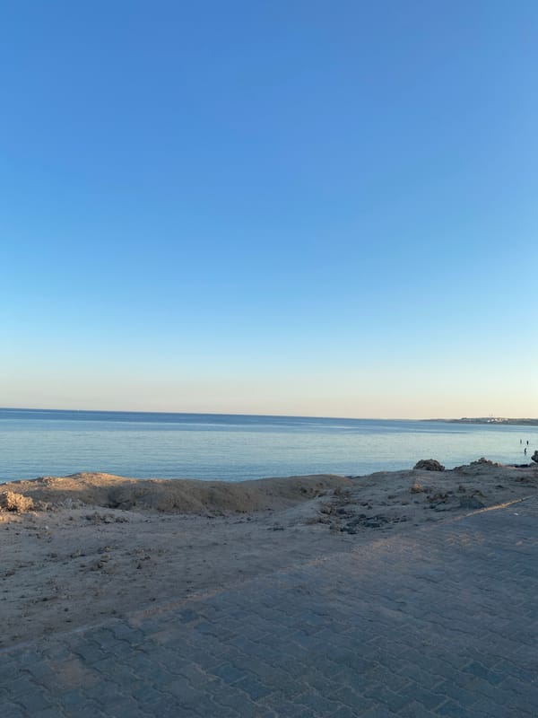 Sharm El Sheikh coast and construction path, summer 2026