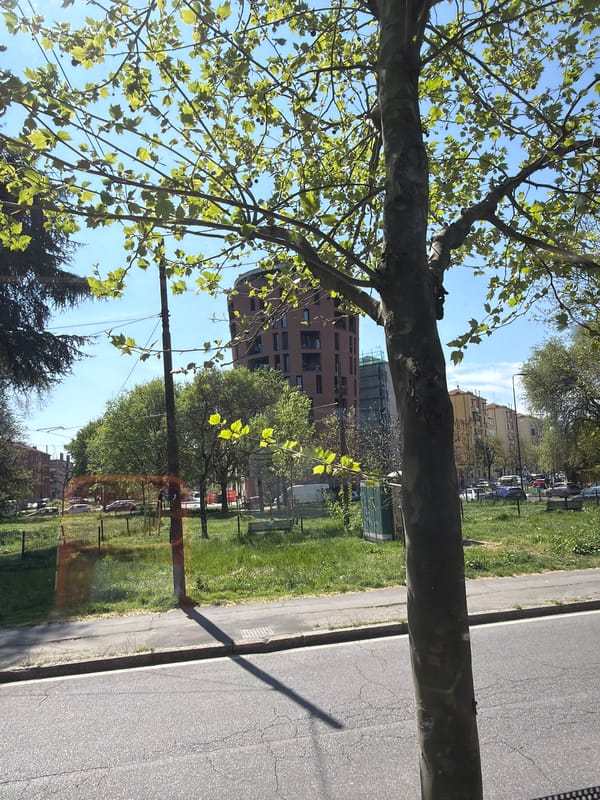 Spring street scene documented in Milan