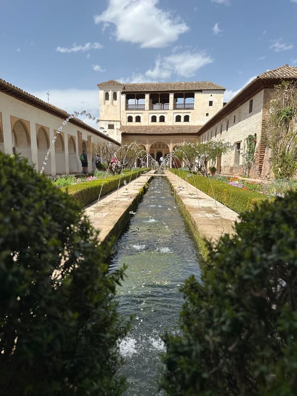 Witness documents Granada cityscape and fountain views Thursday afternoon