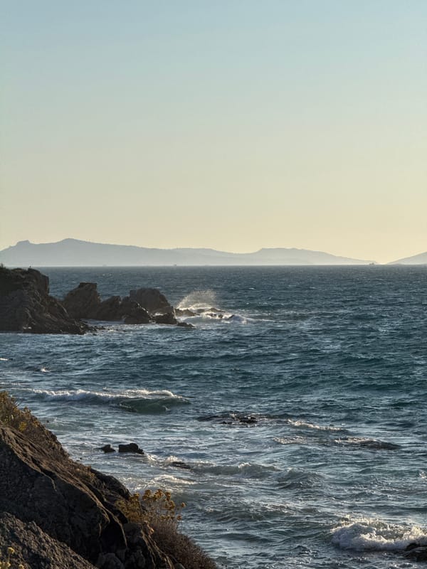 Afternoon stop on a rocky Turkish coastline near Milas