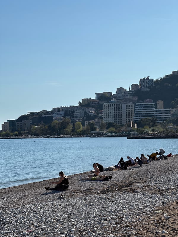Everyday life documented across Budva, Montenegro during sunny afternoon