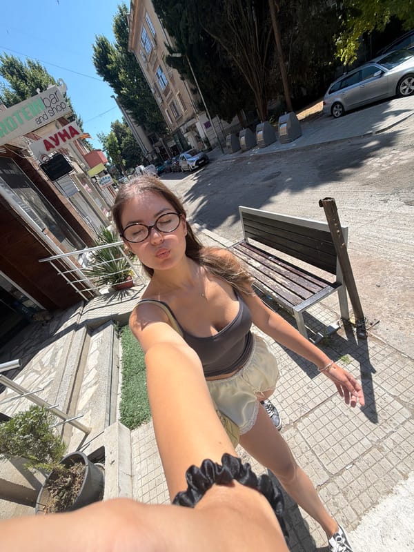 Sunny morning selfies in Burgas, Bulgaria