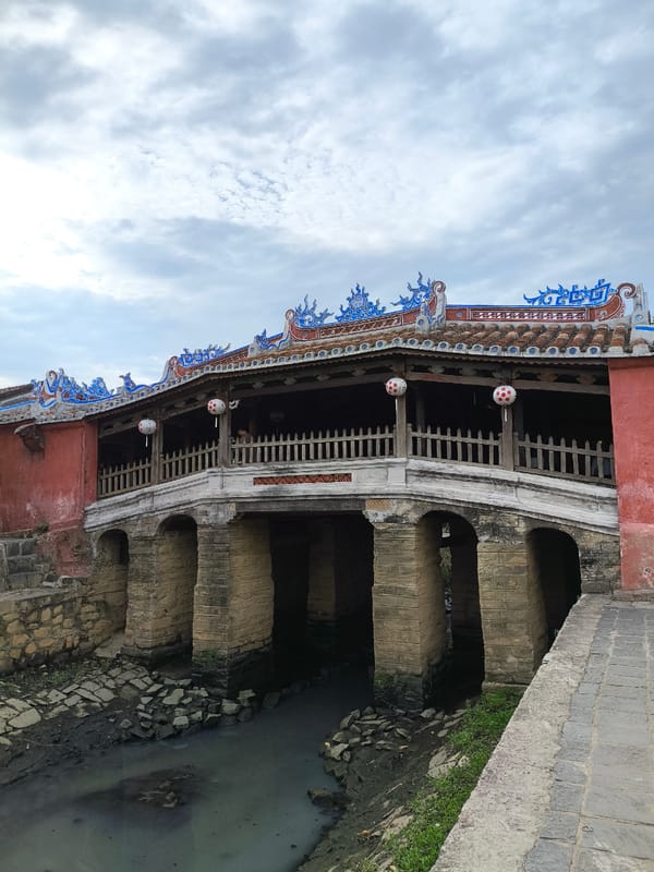 Hoi An's Japanese Covered Bridge on a grey morning