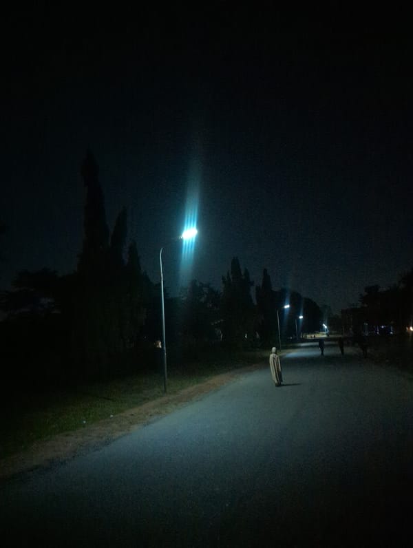 Nighttime street activity observed in Ilorin, Nigeria