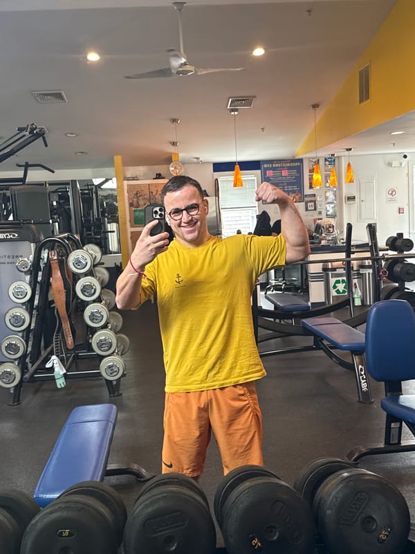 Man Takes Selfie at Provincetown Gym