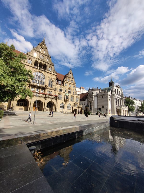 Sunny afternoon in Bielefeld's city center