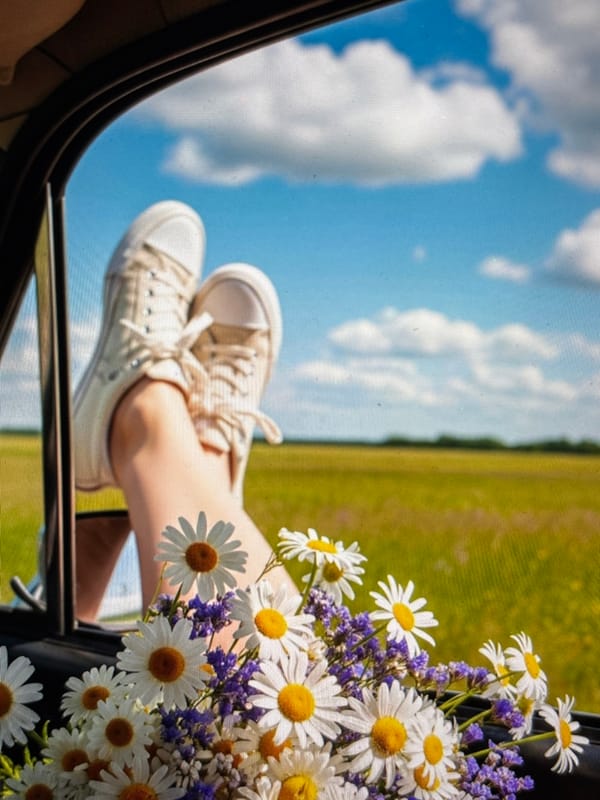 A slow summer afternoon in Pastavy, flowers and all