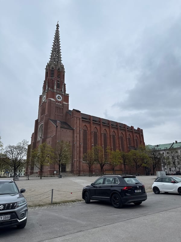 Gothic Revival church photographed in Munich