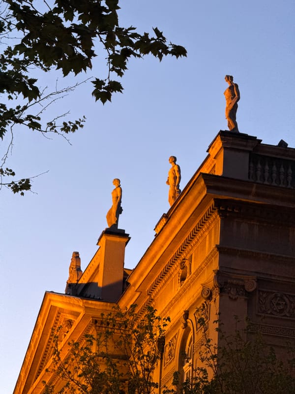 Building sculptures documented in Belgrade's Vracar district