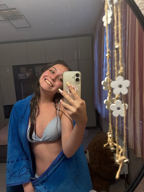 Pool day in Bulgarovo with selfies, a dog, and a teddy bear