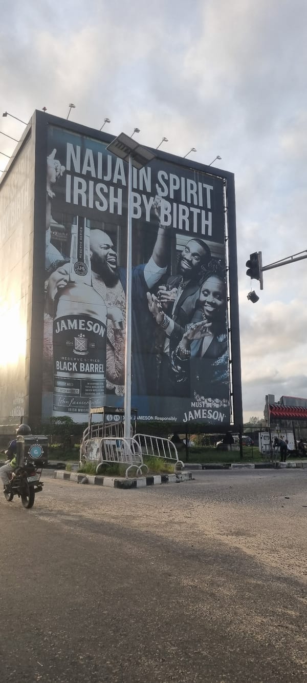 Jameson whiskey billboard spotted in Itirin, Nigeria