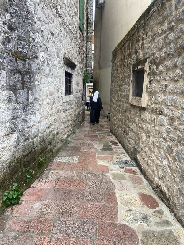 Tourist captures brief walk through Kotor's historic Old Town