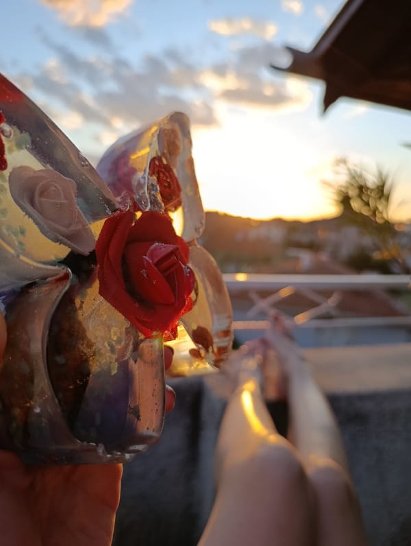 Sunset art photography session on Svilengrad rooftop terrace