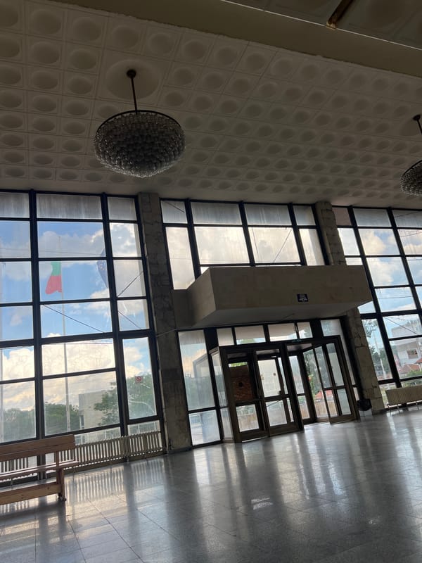 Witness documents train station visit and city tour in Dobrich