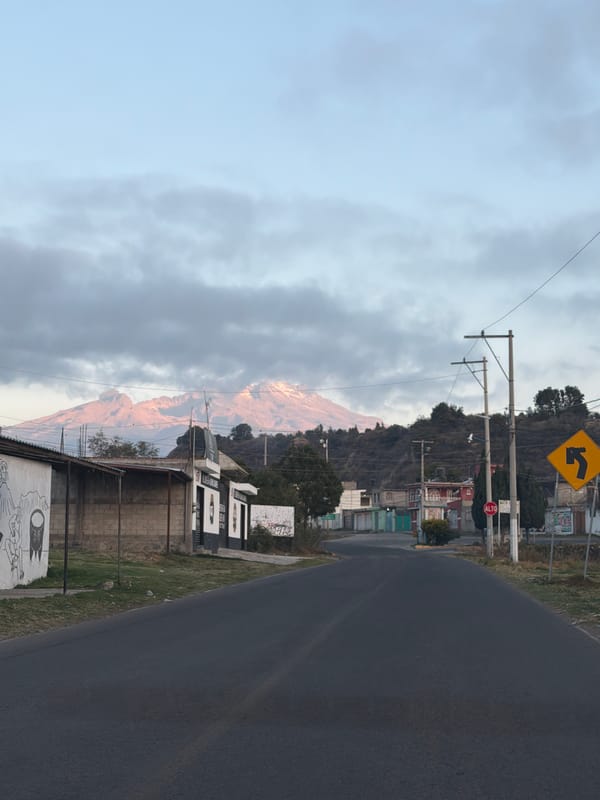 Mountain vista observed from San Pedro Yancuitlalpan streets