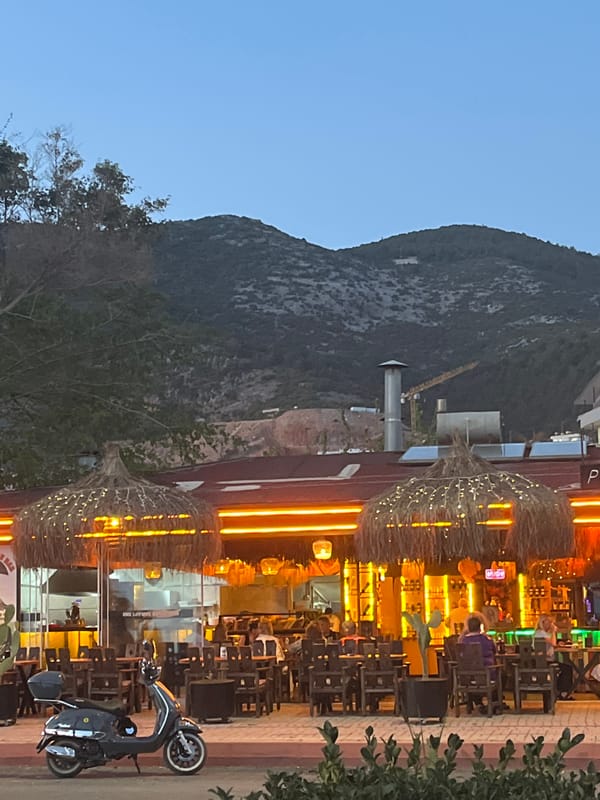 Evening leisure moments captured along Alanya's Mediterranean coastline