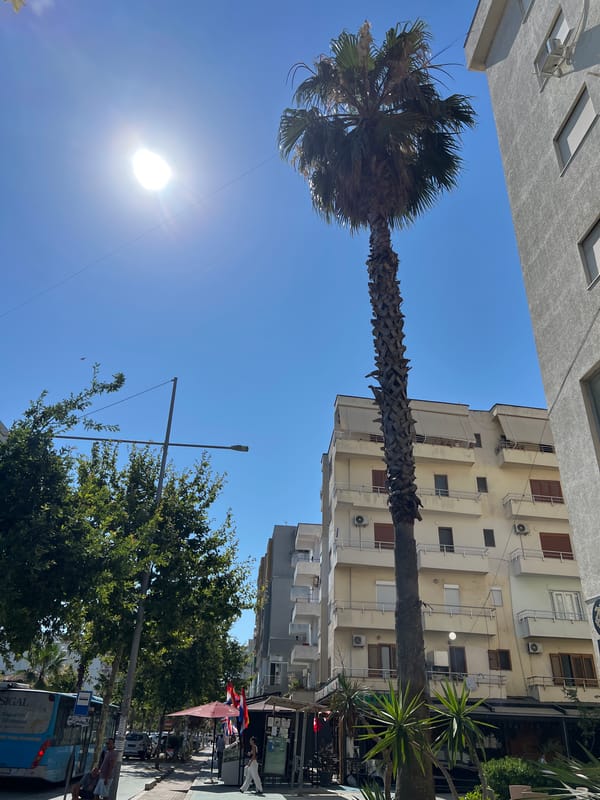 Sunny morning along the Durrës seafront, Albania