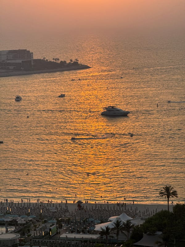 Arabian Gulf sunset from Dubai's waterfront, multiple angles