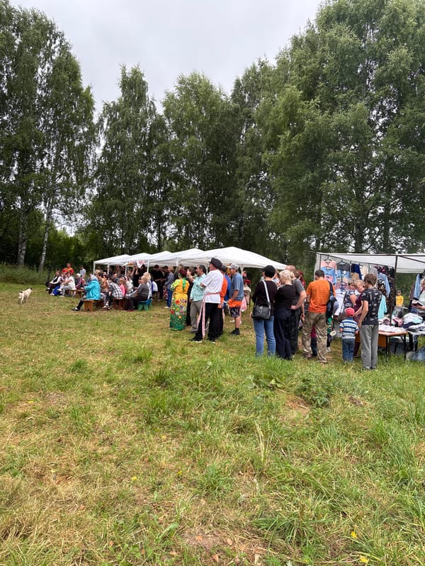 Traditional folk festival in a rural Siberian clearing