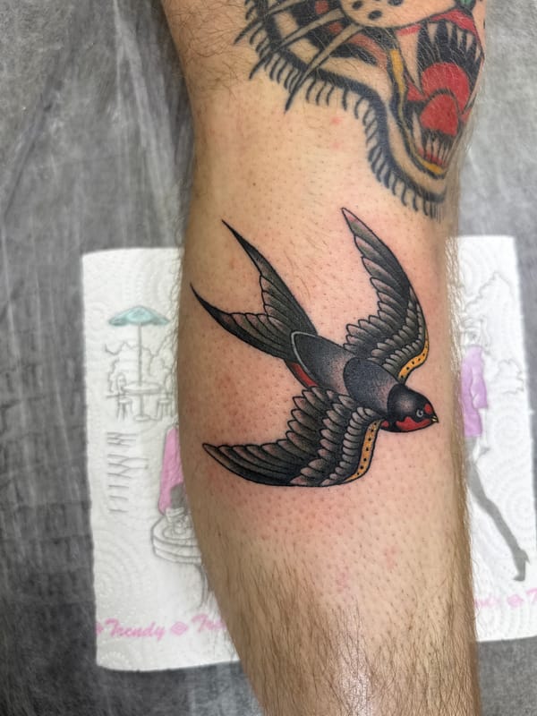 Fresh tattoo work completed at Moscow parlor