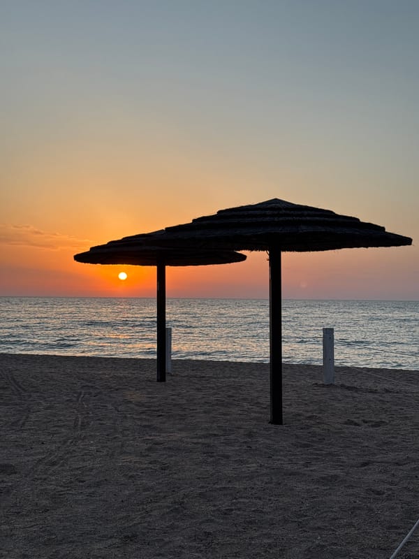 Sunset beach moments captured in Ukrainian coastal village