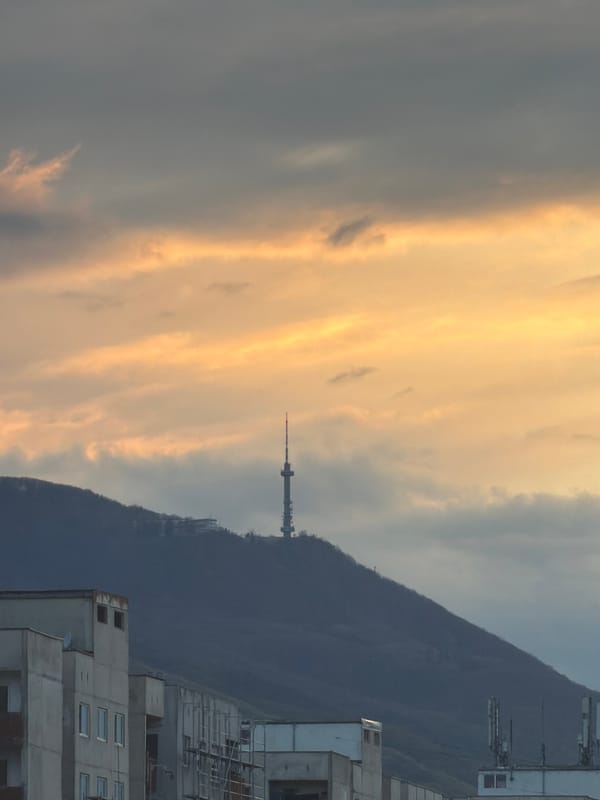 Sofia residents capture sunset cityscape and spring apple blossoms