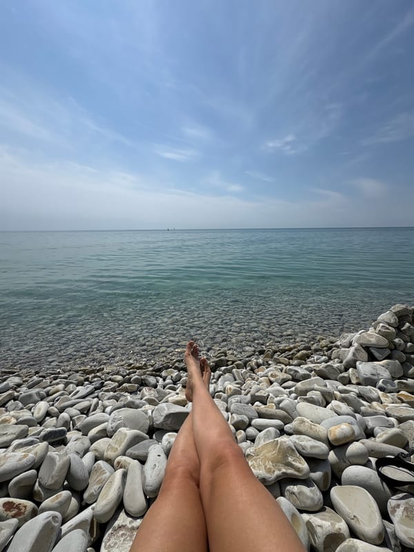 Peaceful beach scene captured in Gelendzhik, Russia