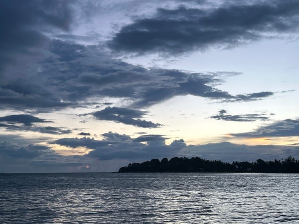Stormy skies and a quiet beach on Koh Phangan