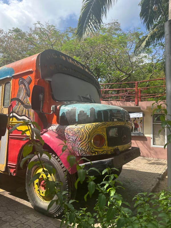 Art installations spotted in Lagos including vehicle display, bronze farmer sculpture